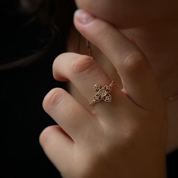 Lace Cross Ring