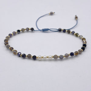 Blue beads bracelet