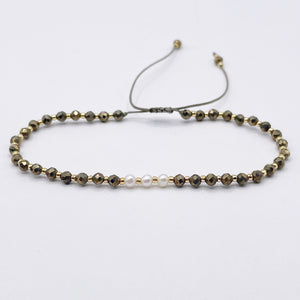 Bracelet perles Pyrite