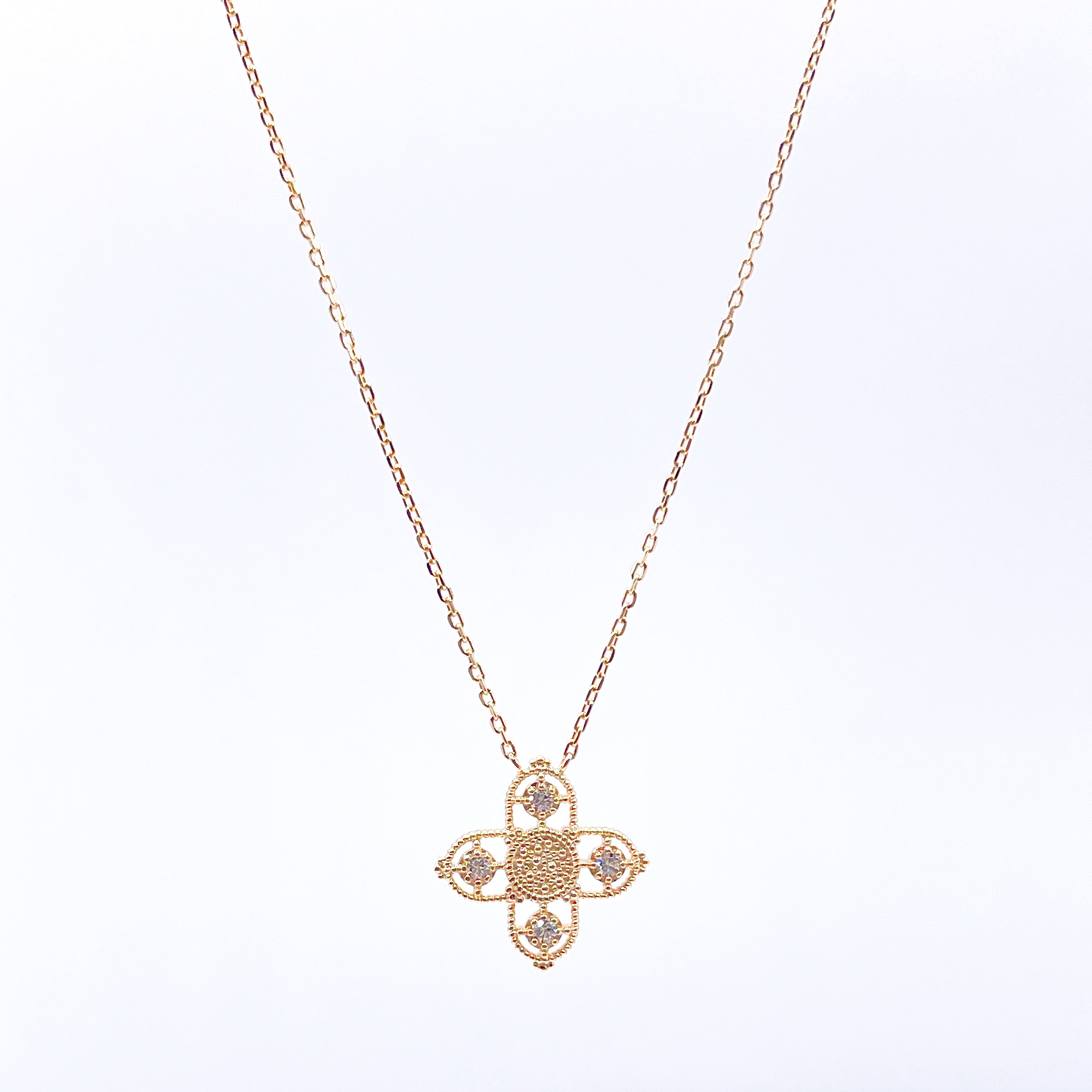 Lace cross necklace