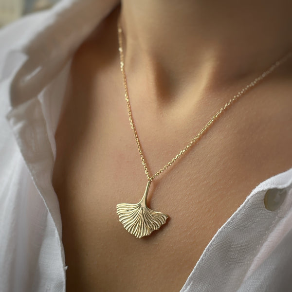 Ginkgo Biloba necklace