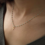 Load image into Gallery viewer, Turquoise pearl necklace
