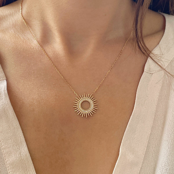 Zircon Sun Necklace