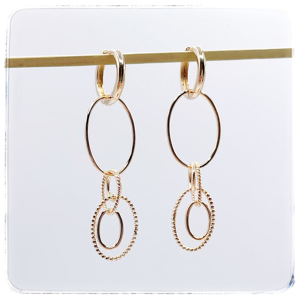 Multi rings hoop earrings