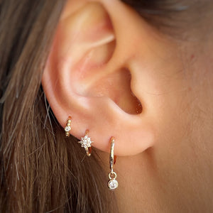 Star mini hoop earrings